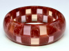 JE34 wide Judith Evans rose/red bangles